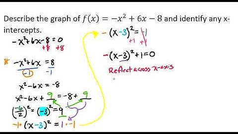 Identifying x-Intercepts of a Quadratic Function Video