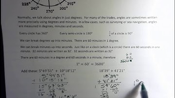 Angles-- Add and Subtract with Degrees, Minutes, and Seconds