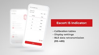 Escort I5 Indicator: Calibration tables. Display settings. BLE data retransmission (RS-485)