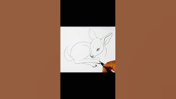 Easy baby deer drawing 🦌 #art #drawing #shorts #animals #cute #baby #music #trending #video
