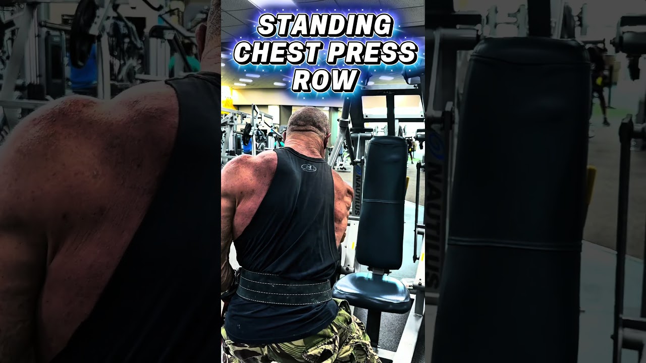 STANDING CHEST PRESS ROW FOR BACK THICKNESS #workout #motivation #muscle #workouttips #BACK