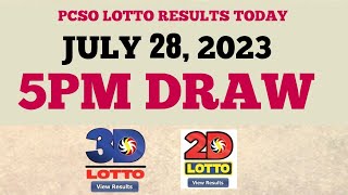 Lotto Result Today 5pm July 28 2023 Swertres Ez2 PCSO