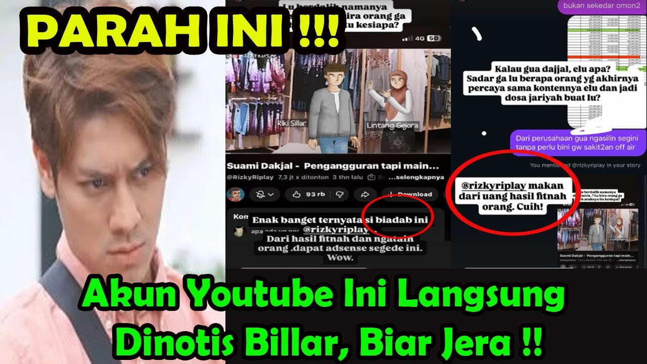 PARAH INI !! Akun Youtube Ini Langsung Dinotis Billar, Biar Jera !!