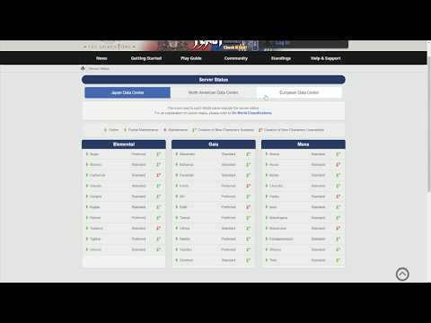 FFXIV: Server Status Website Got Streamlined