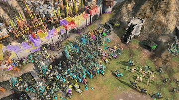 Age of Empires 4 - 4v4 MASSIVE ENGLISH CAVALRY ARMY | Multiplayer Gameplay