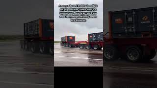 Massive Australian Road Train Turning