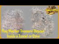 Flag Marker Treasure Deposit Inside a Tunnel or Cave