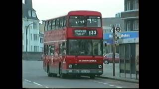 London Volvo Citybuses & Fleetlines at work in 1990
