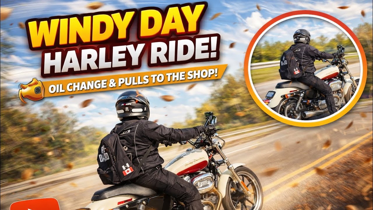 Perfect Riding Day… Little warmer but Windy ! | Harley Ride + Oil Change