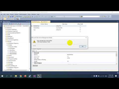 Video Khắc phục lỗi không cho phép sửa cấu trúc dữ liệu của... - youtube
