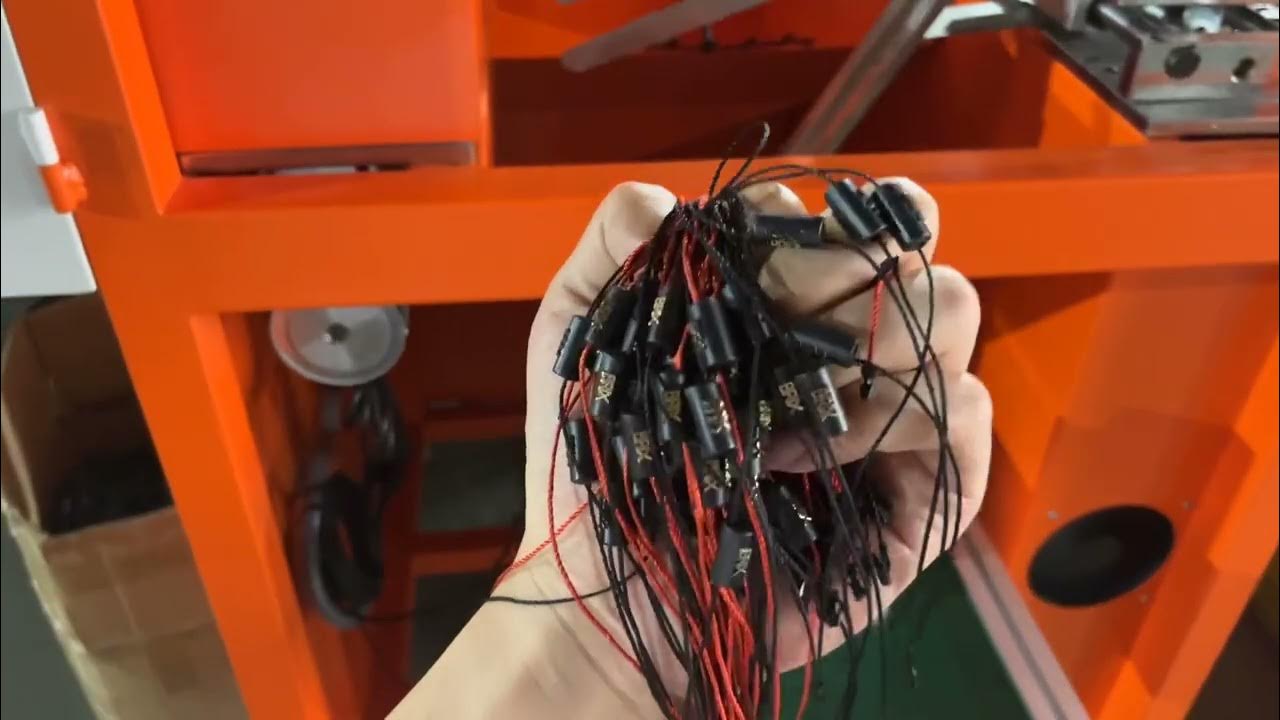 Hang tag string machine YouTube