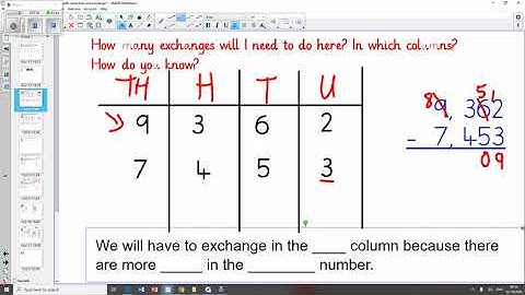 2.10.20 Block 2 - Lesson 5R - Subtracting 4 digit numbers with more than one exchange