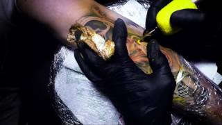 Realistic Gold Ornament Tattoo