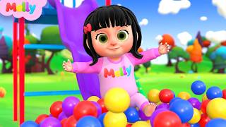 Color Ball | Rock A Bye Baby & Johny Johny Yes Papa | Melly Nursery Rhymes & Kids Songs