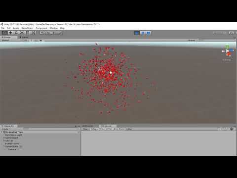 Tech demo for simple CPU flocking in Unity3d C#