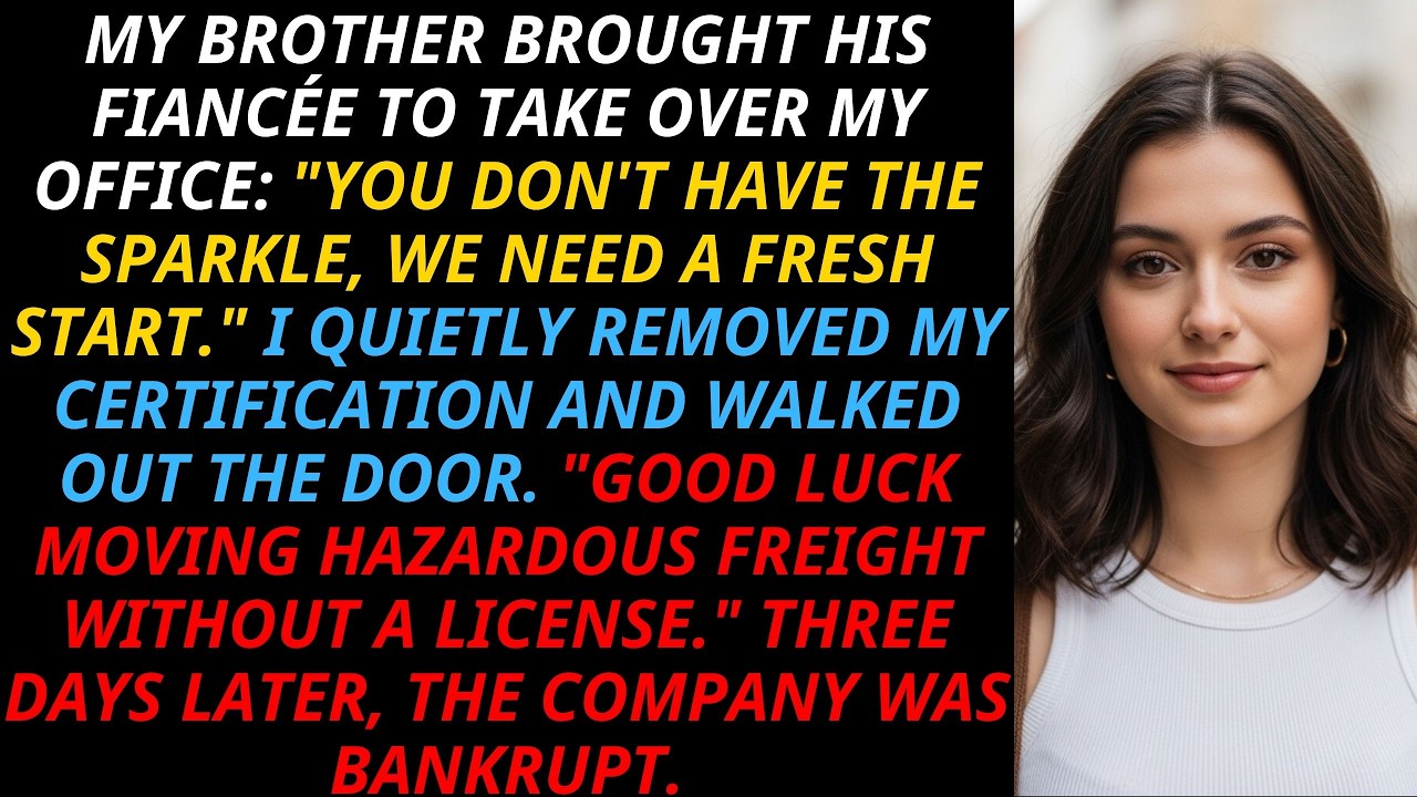 My Brother Took My Office And Said “You Lack Sparkle”—I Removed My License, Bankrupted The Company