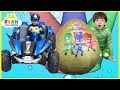 Pj masks toyss compilation for kids giant egg surprise headquarters playset catboy gekko