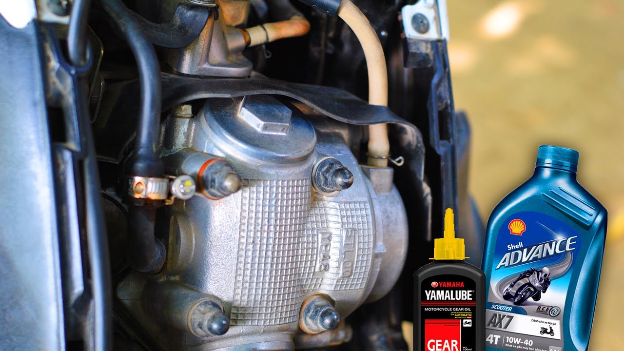 how to change engine oil and gear oil mio sporty - YouTube