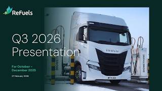 REFUELS N.V - ReFuels - Q3 2026 Results and Q&A