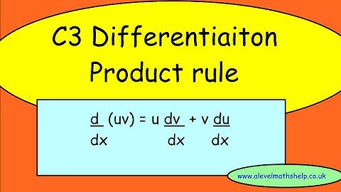 C3 Product rule - Differentiation - A2 - alevelmathshelp
