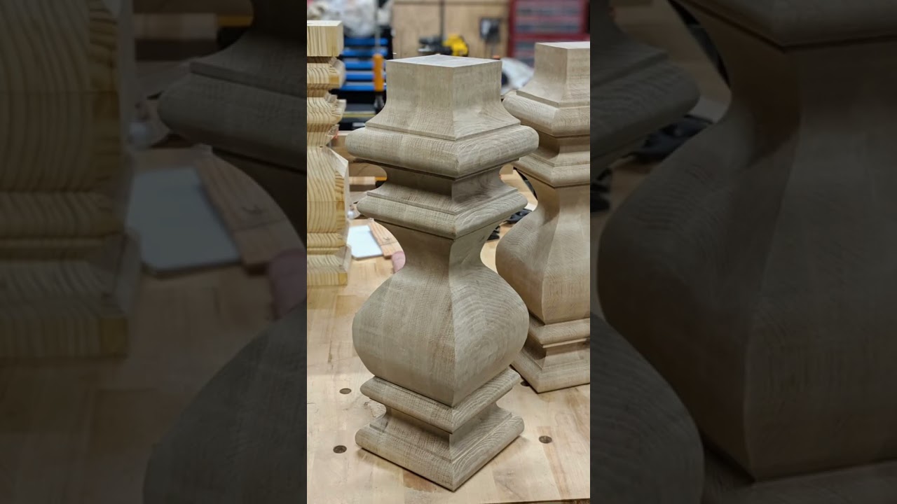 Transforming a block of wood to a beautiful pedestal base 