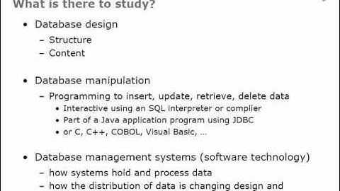 Uea Database Systems Lecture 1