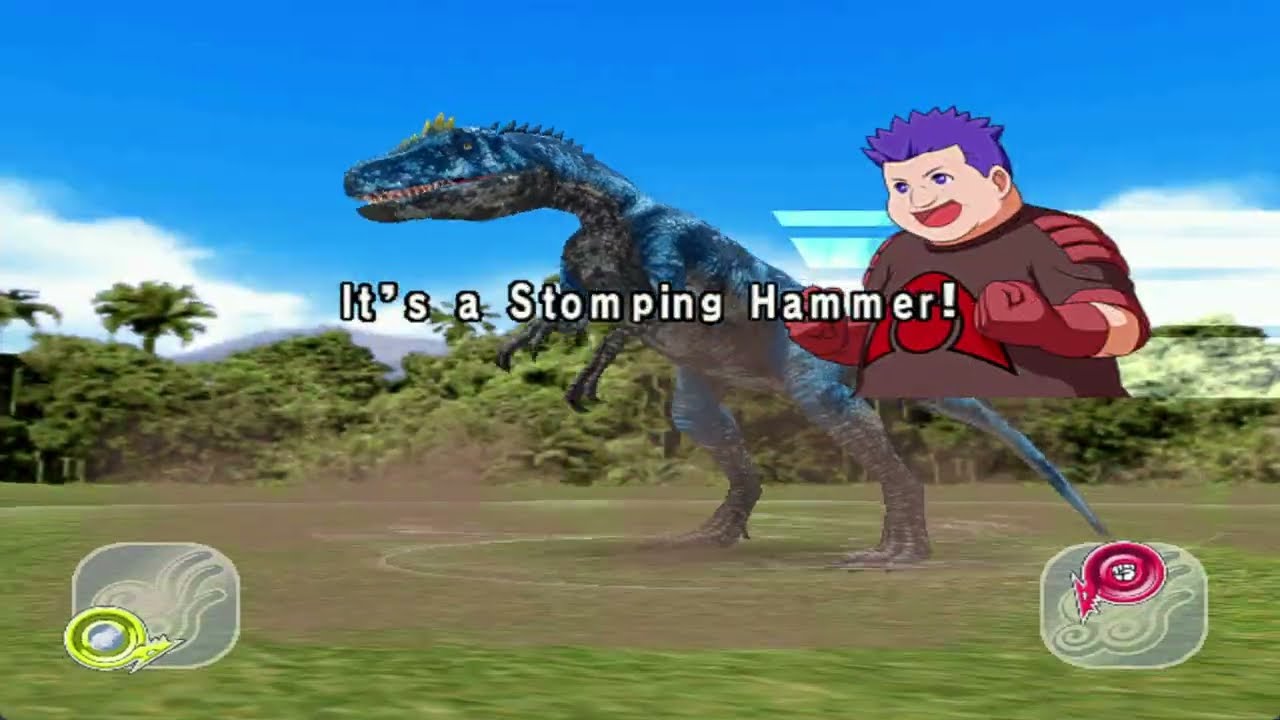 Dinosaur King 古代王者恐竜キング - D-Team VS Alpha Fortress - Liliensternus X Gojirasaurus - Hard Mode