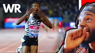 I CAN'T BELIEVE Faith Kipyegons DESTROYS The WORLD RECORD In 1 Mile Run In Monaco Diamond League
