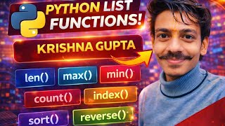 Python List Functions Explained | len(), max(), min(), count(), sort(), reverse()#python #coding 