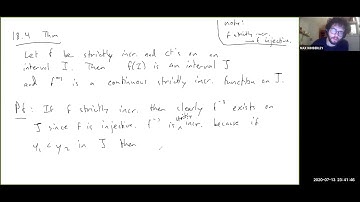 Lecture 12.4 - Increasing and Decreasing Continuous Functions