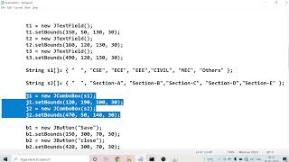 (38) Write a program to create Frame that display the student information and save in file in java