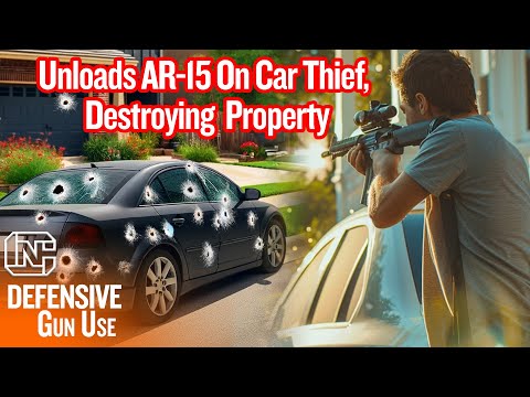 AR-15 Wielding Citizen Unloads On Car Thief, Destroying Other Peoples Property