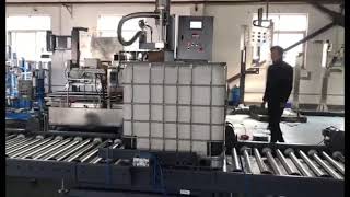 Automatic IBC tank drum filling machine production line screenshot 1