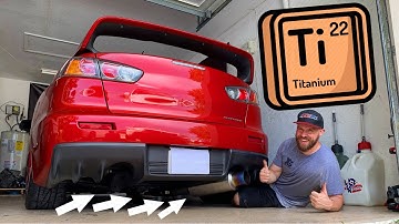 Evo X ETS Titanium Exhaust Install W/Test Pipe