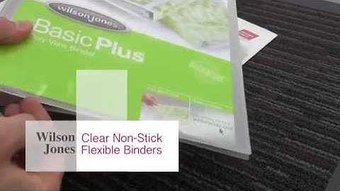 Wilson Jones Clear Non Stick Flexible Binders Demo