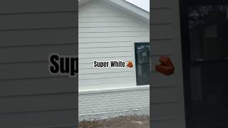 🧱 Super White Chantilly Lace Benjamin Moore Paint on Brick with Black Windows | Luxury Rehab Flip