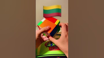 The flag of Lithuania on the 13x13 rubikscube!
