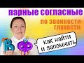 Парные согласные по звонкости и глухости. Что такое парные звонкие и глухие согласные?