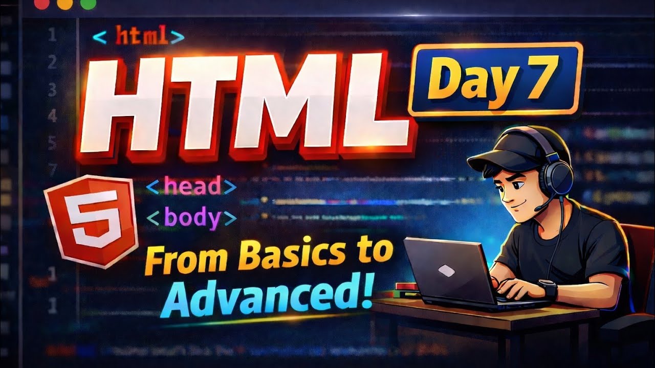 HTML Day 7 – Learn Audio, Video & Advanced Form Attributes in HTML | HTML Tutorial in Hindi