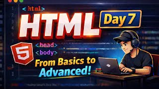 HTML Day 7 – Learn Audio, Video &amp; Advanced Form Attributes in HTML | HTML Tutorial in Hindi