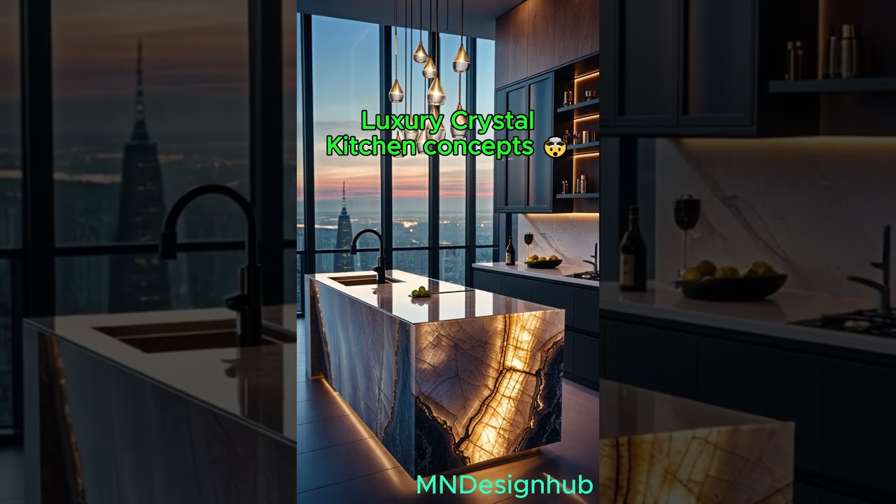 Mineral crystal kitchen Island Designs 😍