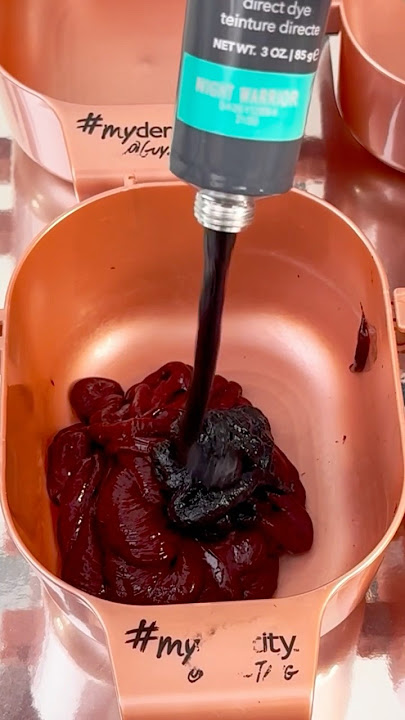 BLACK direct dye mix with into RED with #GuyTang #Hair color