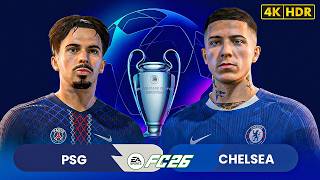 PSG vs Chelsea | Champions League R16 | Anth James V6 FC 26 Realistic Mod [4K 60FPS]
