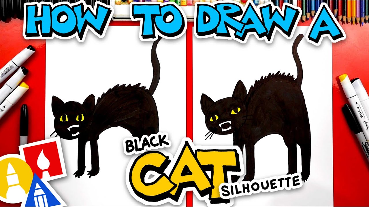 How to Draw a Black Cat (Cartoon)