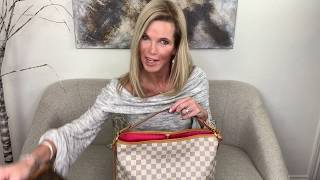 Delightful MM Damier Azur – Keeks Designer Handbags