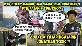 Ngakak! BTR Zuxxy & VTM Fajar Ngajarin Toxic TSM Jonathan❗Zuxxy Mabar TDM Sama TSM Jonathan