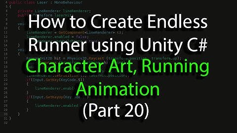 Create an Endless Runner using Unity C# Pt 20 Character Art - Running Animation
