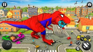 Dinosaurus Menghancurkan Kota Dan Mobil !!! | Dinosaur Rampage Simulator ( Android Gameplay ) screenshot 4