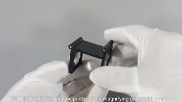 8X Folding Plastic Printing fabric linen tester Magnifying Glass with scale