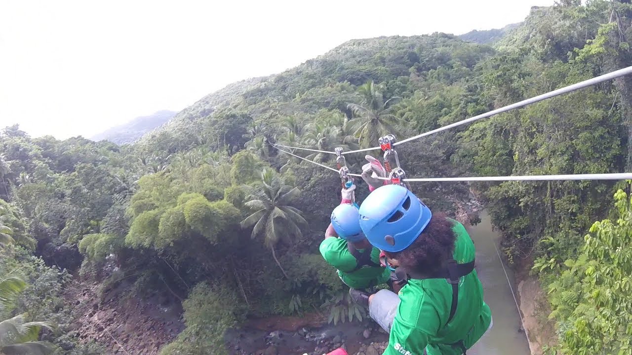 Treetop Canopy Adventure Zipline in St Lucia YouTube
